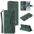 Stitching Calf Texture Horizontal Flip Leather Case with Holder & Card Slots & Wallet For iPhone 8 Plus / 7 Plus(Green) - 1