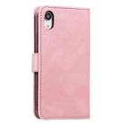 For iPhone XS Max Stitching Calf Texture Horizontal Flip Leather Case with Holder & Card Slots & Wallet(Rose Gold) - 3
