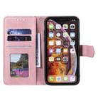 For iPhone XS Max Stitching Calf Texture Horizontal Flip Leather Case with Holder & Card Slots & Wallet(Rose Gold) - 4