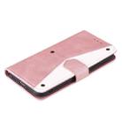 For iPhone XS Max Stitching Calf Texture Horizontal Flip Leather Case with Holder & Card Slots & Wallet(Rose Gold) - 6