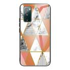 For Samsung Galaxy S20 FE Marble Tempered Glass Back Cover TPU Border Case(HCBL-4) - 1
