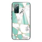 For Samsung Galaxy S20 FE Marble Tempered Glass Back Cover TPU Border Case(HCBL-7) - 1