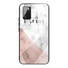 For Samsung Galaxy A02s (US Version) Marble Tempered Glass Back Cover TPU Border Case(HCBL-6) - 1