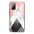For Samsung Galaxy A02s (US Version) Marble Tempered Glass Back Cover TPU Border Case(HCBL-11) - 1