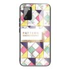 For Samsung Galaxy A02s (US Version) Marble Tempered Glass Back Cover TPU Border Case(HCBL-20) - 1