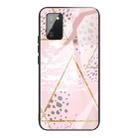 For Samsung Galaxy A02s (US Version) Marble Tempered Glass Back Cover TPU Border Case(HCBL-21) - 1