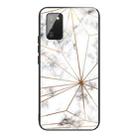 For Samsung Galaxy A02s (EU Version) Marble Tempered Glass Back Cover TPU Border Case(HCBL-13) - 1