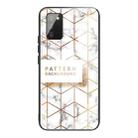 For Samsung Galaxy A02s (EU Version) Marble Tempered Glass Back Cover TPU Border Case(HCBL-19) - 1