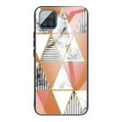 For Samsung Galaxy A12 5G Marble Tempered Glass Back Cover TPU Border Case(HCBL-4) - 1