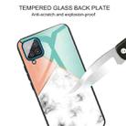 For Samsung Galaxy A12 5G Marble Tempered Glass Back Cover TPU Border Case(HCBL-8) - 4