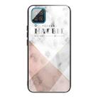 For Samsung Galaxy A42 5G Marble Tempered Glass Back Cover TPU Border Case(HCBL-6) - 1