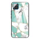 For Samsung Galaxy A42 5G Marble Tempered Glass Back Cover TPU Border Case(HCBL-7) - 1