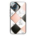 For Samsung Galaxy A42 5G Marble Tempered Glass Back Cover TPU Border Case(HCBL-10) - 1
