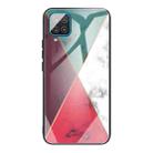 For Samsung Galaxy A42 5G Marble Tempered Glass Back Cover TPU Border Case(HCBL-12) - 1