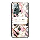 For Samsung Galaxy A52 5G / 4G Marble Tempered Glass Back Cover TPU Border Case(HCBL-17) - 1