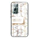 For Samsung Galaxy A52 5G / 4G Marble Tempered Glass Back Cover TPU Border Case(HCBL-19) - 1