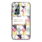 For Samsung Galaxy A52 5G / 4G Marble Tempered Glass Back Cover TPU Border Case(HCBL-20) - 1