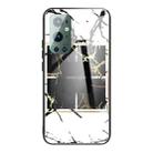 For Samsung Galaxy A52 5G / 4G Marble Tempered Glass Back Cover TPU Border Case(HCBL-22) - 1
