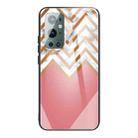 For Samsung Galaxy A72 5G / 4G Marble Tempered Glass Back Cover TPU Border Case(HCBL-3) - 1