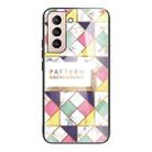 For Samsung Galaxy S21 5G Marble Tempered Glass Back Cover TPU Border Case(HCBL-20) - 1