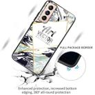 For Samsung Galaxy S21+ 5G Marble Tempered Glass Back Cover TPU Border Case(HCBL-18) - 2