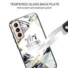 For Samsung Galaxy S21+ 5G Marble Tempered Glass Back Cover TPU Border Case(HCBL-18) - 4