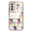 For Samsung Galaxy S21+ 5G Marble Tempered Glass Back Cover TPU Border Case(HCBL-20) - 1