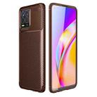For OPPO Realme 8 Carbon Fiber Texture Shockproof TPU Case(Brown) - 1