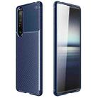 For Sony Xperia 1 III Carbon Fiber Texture Shockproof TPU Case(Blue) - 1