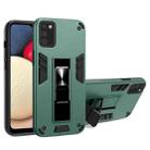 For Samsung Galaxy A52 5G / 4G 2 in 1 PC + TPU Shockproof Protective Case with Invisible Holder(Dark Green) - 1