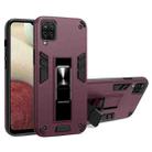 For Samsung Galaxy A42 5G 2 in 1 PC + TPU Shockproof Protective Case with Invisible Holder(Wine Red) - 1