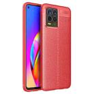 For OPPO Realme 8 Litchi Texture TPU Shockproof Case(Red) - 1