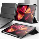 For iPad Pro 11 2022 / 2021 Lychee Peel Texture Horizontal Deformation Flip TPU Leather Tablet Case with Three-folding Holder & Sleep / Wake-up Function(Black) - 5