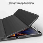 For iPad Pro 12.9 2022 / 2021 Lychee Peel Texture Horizontal Deformation Flip TPU Leather Tablet Case with Three-folding Holder & Sleep / Wake-up Function(Black) - 6
