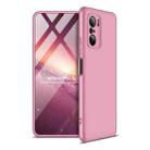 For Xiaomi Redmi K40 / K40 Pro GKK Three Stage Splicing Full Coverage PC Protective Case(Rose Gold) - 1