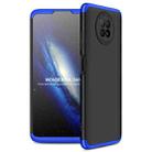 For Xiaomi Redmi Note 9 5G GKK Three Stage Splicing Full Coverage PC Protective Case(Black Blue) - 1