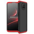 For Xiaomi Redmi Note 9 5G GKK Three Stage Splicing Full Coverage PC Protective Case(Black Red) - 1
