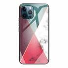 For iPhone 11 Marble Tempered Glass Back Cover TPU Border Case (HCBL-12) - 1