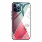 For iPhone 11 Pro Marble Tempered Glass Back Cover TPU Border Case (HCBL-12) - 1