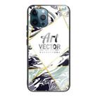 For iPhone 11 Pro Marble Tempered Glass Back Cover TPU Border Case (HCBL-18) - 1