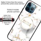 For iPhone 11 Pro Max Marble Tempered Glass Back Cover TPU Border Case (HCBL-16) - 2
