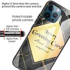 For iPhone 11 Pro Max Marble Tempered Glass Back Cover TPU Border Case (HCBL-23) - 2