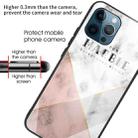 For iPhone 12 / 12 Pro Marble Tempered Glass Back Cover TPU Border Case(HCBL-6) - 2