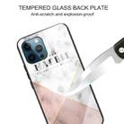 For iPhone 12 / 12 Pro Marble Tempered Glass Back Cover TPU Border Case(HCBL-6) - 3