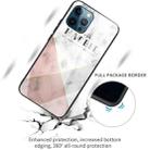 For iPhone 12 / 12 Pro Marble Tempered Glass Back Cover TPU Border Case(HCBL-6) - 4