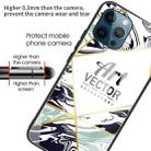 For iPhone 12 / 12 Pro Marble Tempered Glass Back Cover TPU Border Case(HCBL-18) - 2