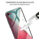 For iPhone SE 2022 / SE 2020 Marble Tempered Glass Back Cover TPU Border Case(HCBL-12) - 3
