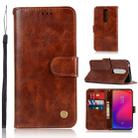 For Xiaomi Redmi K20 Pro Retro Copper Button Crazy Horse Horizontal Flip PU Leather Case with Holder & Card Slots & Wallet & Lanyard(Brown) - 1