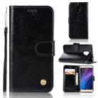 For Xiaomi Redmi 4 Retro Copper Button Crazy Horse Horizontal Flip PU Leather Case with Holder & Card Slots & Wallet & Lanyard(Black) - 1