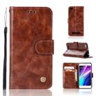 For Xiaomi Redmi 4A Retro Copper Button Crazy Horse Horizontal Flip PU Leather Case with Holder & Card Slots & Wallet & Lanyard(Wine Red) - 1